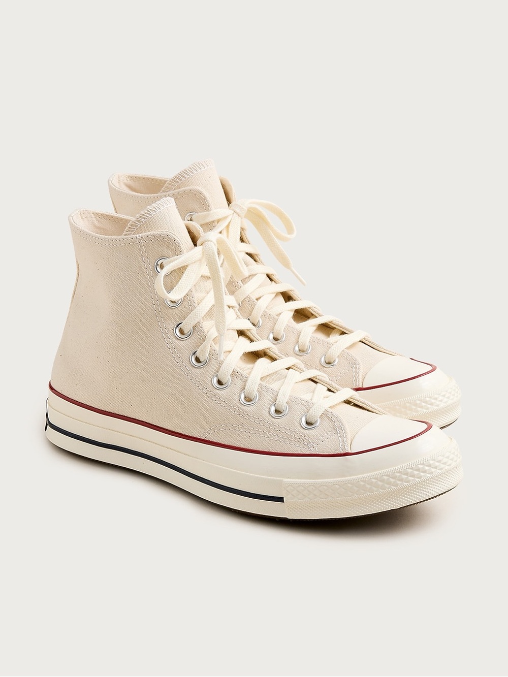 Converse Chuck 70 High Top Parchment Egret Garnet Canvas Sneakers Men’s 10